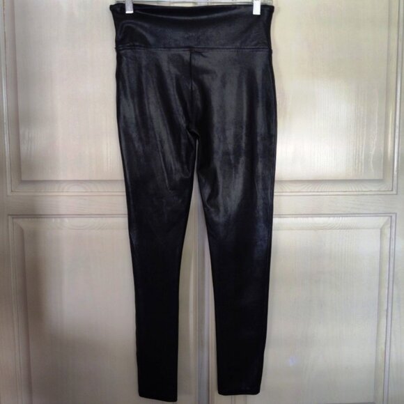 Spanx Faux Leather Leggings, Animal Print, White, Red Tops, 4 Piece, Sz Large - Picture 11 of 16